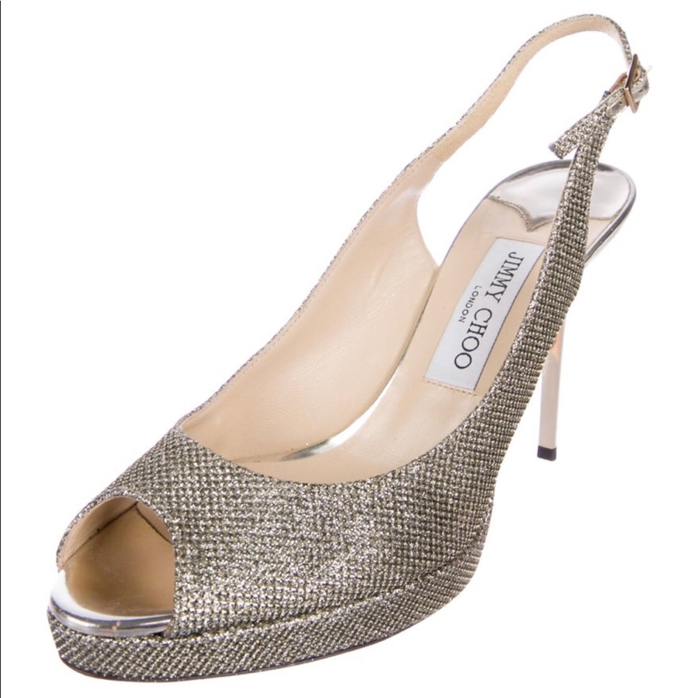 Jimmy Choo Glitter Slingbacks